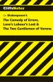 The Comedy of errors, Love's labour's lost, & The two gentlemen of Verona notes  Cover Image